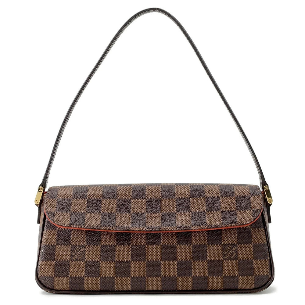 Louis Vuitton Damier Ebene Brown Recoleta Handbag Bag Hobo Accessory Clutch